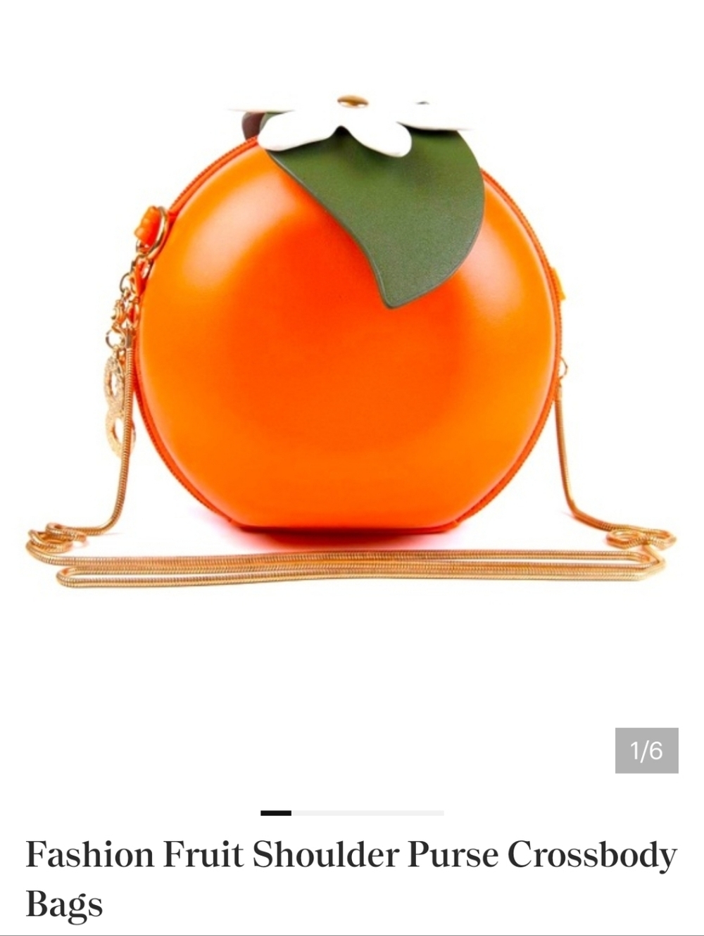 Orange Fruit  Crossbody Bag NWOT